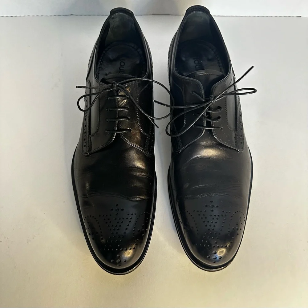 Louis Vuitton Black Leather Oxfords - Picture 1 of 6